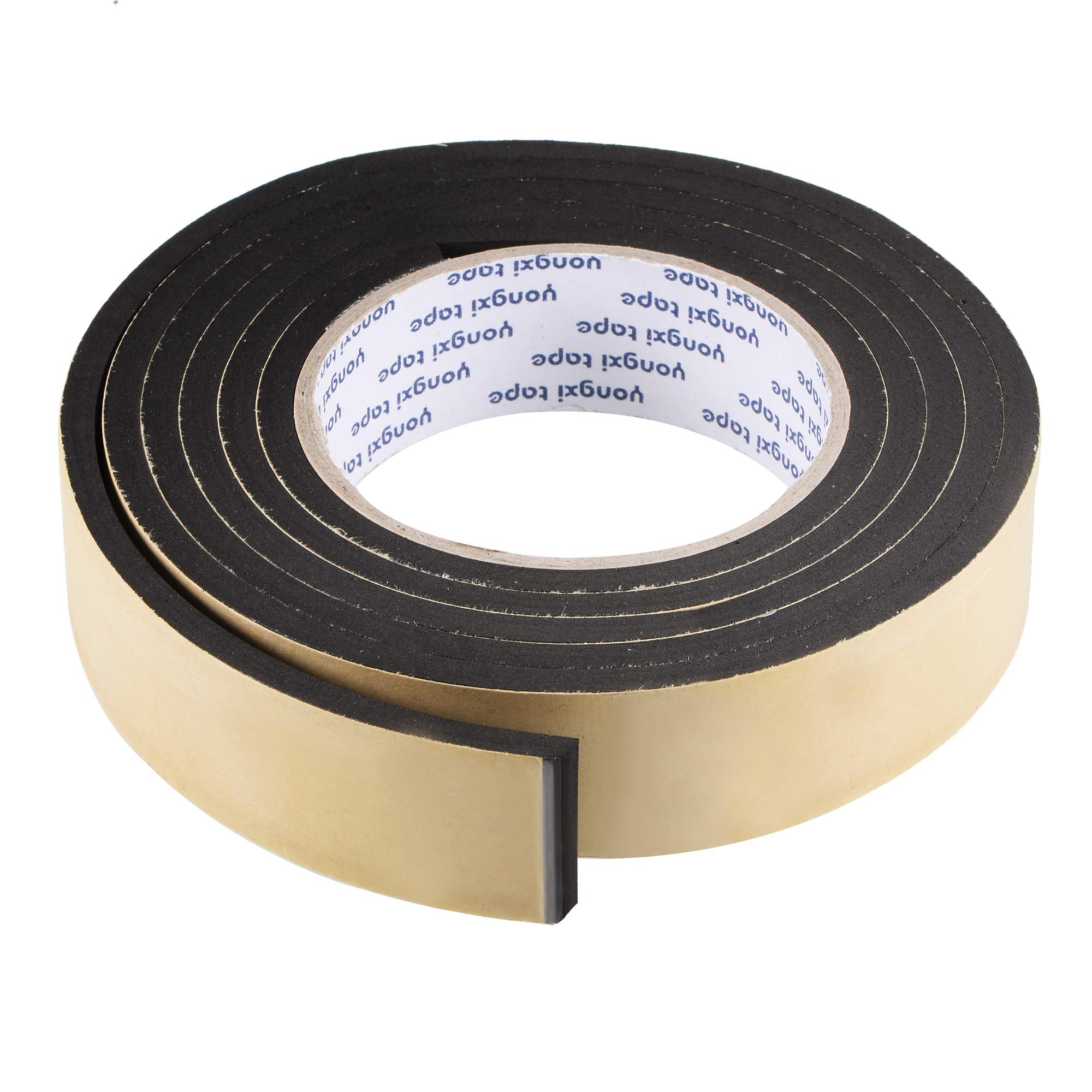 sourcing map Sealing Foam Tape 30mm Wide 5mm Thick 2m/6.56ft Long, EVA Self Adhesive Weather Strip for Window Door Insulation