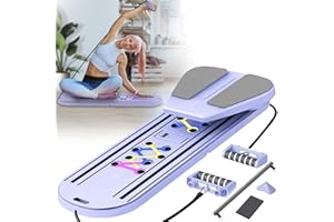 DQI Pilates Board Pilates Reformer Set,15-in-1Pilates Board for Home Workout, Pilates Reformer Set for Core, Balance and Strength Training, Pilates Board for Women and Beginners