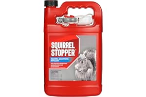 DEER STOPPER Squirrel Stopper, Liquid Animal Stopper Repellent, All Natural, Effective All Year Round, Safe for People and Pets, No Harsh Chemicals, Ready to Use, Squirrel Repellent - 1 Gallon