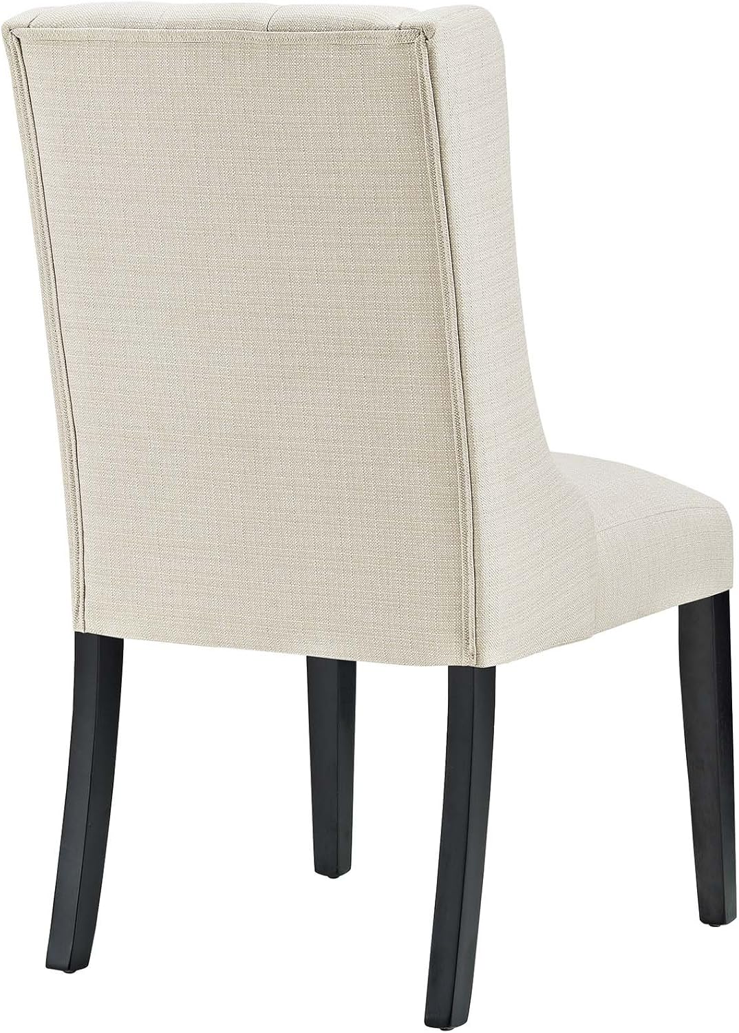 Modway Baronet Modern Tufted Upholstered Fabric Parsons Kitchen and Dining Room Chair in Beige - Chairs
