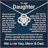 Present for Girls Necklace From Parent to Daughter Love Knot Jewelry Gift From Dad and Mom for Women