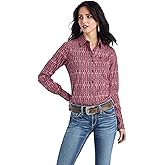 Ariat Womens WMS Wr Kirby Ls Shrt Cardinal Dot