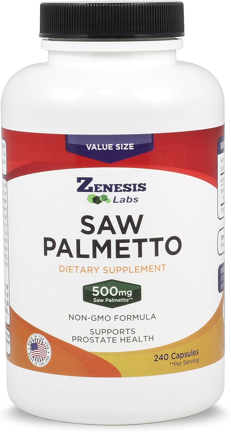 Saw Palmetto Extract - 240 Capsules - 500mg per Capsule - 200% More Capsules Than Most Competitors - Buy 2, Save 15%: Health & Personal Care