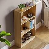 Vida Designs Cambridge 3 Tier Medium Bookcase Oak Wood Shelving Display Unit view 7