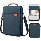 MoKo 13.3-14 Inch Laptop Sleeve Bag Fits MacBook Pro 13" M2 2022/Pro M1 Pro/M1 Max 14.2 2021, MacBook Air 13.6" M2 2022, Tab S8 Ultra 14.6", Handle Carrying Case with Shoulder Strap, Indigo