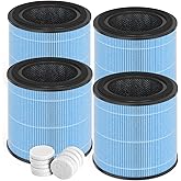 Horserdy AP0601 Replacement Filters Compatible AIRTOK Purifier, 4-in-1 HEPA Filters, AP0601-RF 4 Pack (with Extra 10-Pieces Aroma Pad)