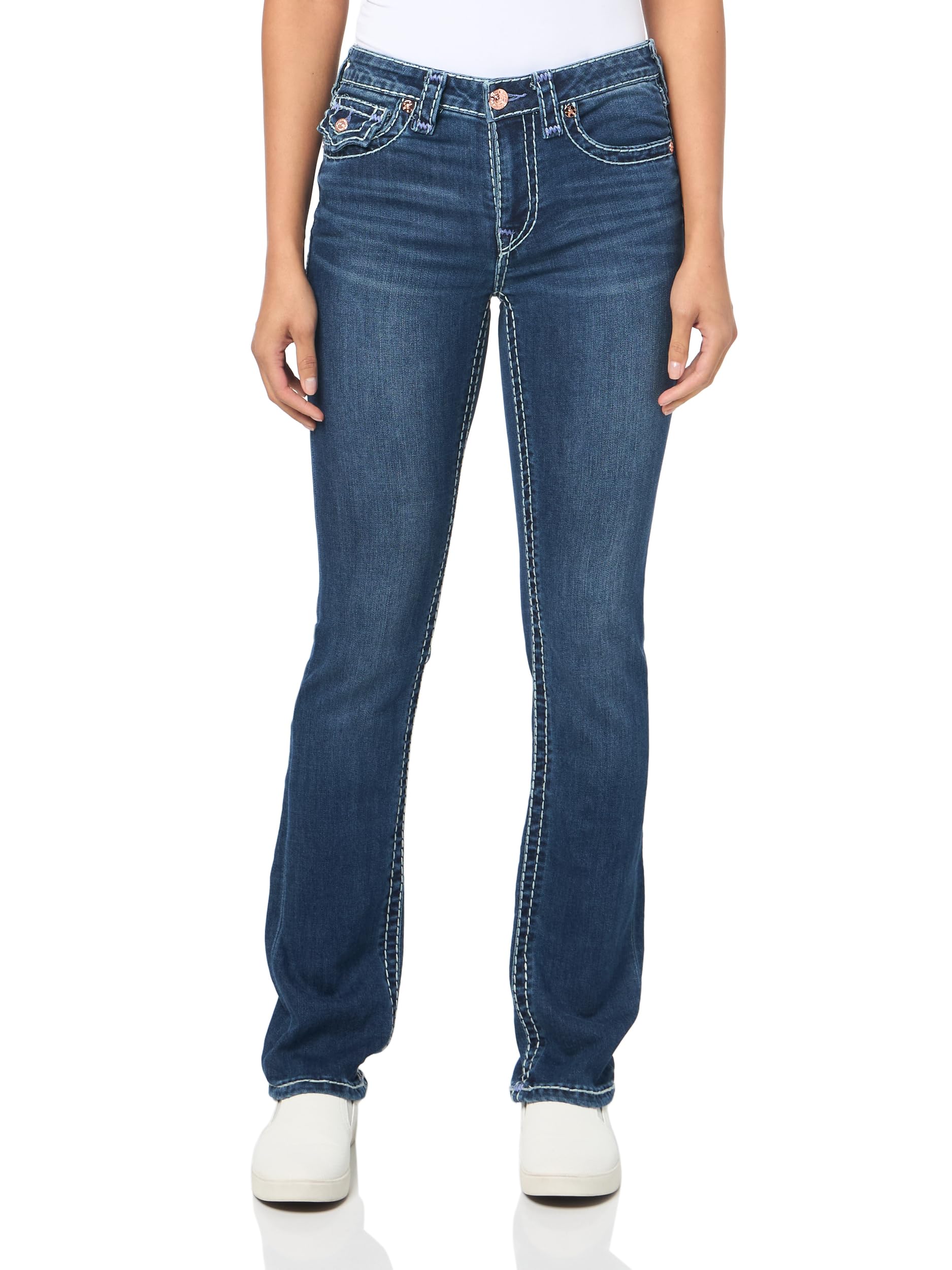 True Religion Women’s Billie MID Rise Straight Super T​, Delilah