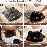 Mewaii Cute Black Cat Plush Pillow Kawaii Squishy Plush Toy 13in view 9