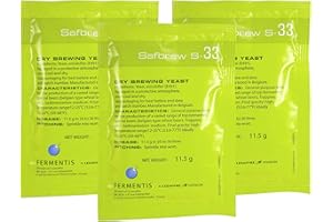 FERMENTIS 3 Packs of Safbrew S-33 Dry Yeast 11.5g