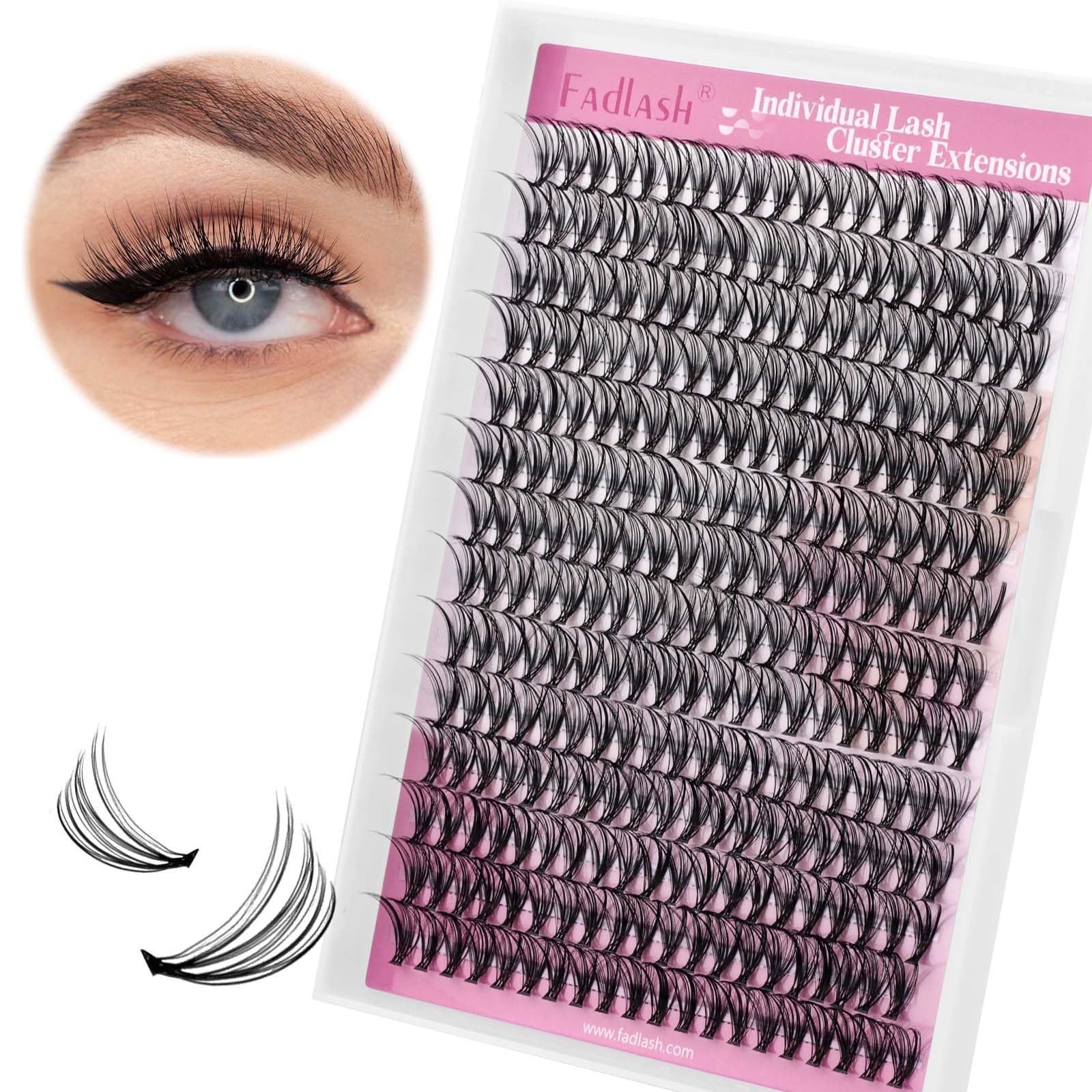 Individual Lashes Large Tray D Curl Lash Clusters
