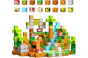 LOOGUAGUN 104PCS Magnetic Blocks Build Mine Magnet World Set Building Toys for Toddler Boys Girls 3+, STEM Sensory Magnetic Cubes Building Blocks Construction Toys for Kids Ages 4-8 Learning Resources
