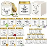 MTLEE 24 Pcs Thank You Candles 3.5 oz Valentine's Day Gift Employee Appreciation Gifts Proud of You Inspirational Jar Candles for Teacher Coworker Nurse Mom(Fresh Style)