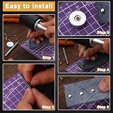 Easusy Leather Rivet Kit 50 Sets 6mm Silver Double Cap Rivets Hollow Punch Tool view 4