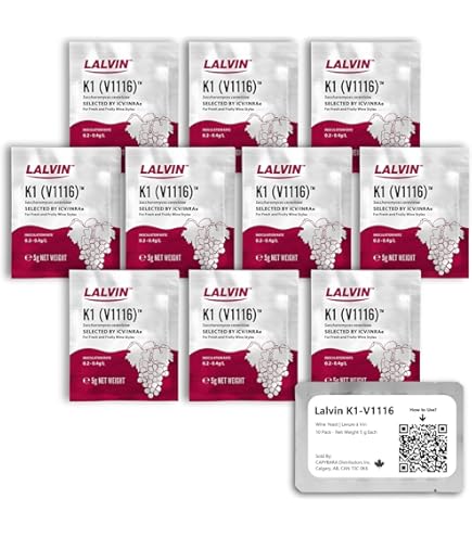 Amazon.com: Lalvin K1V-1116 Wine Yeast - 10-Packs : Grocery