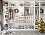 SIMPDIY 12 pcs Clear Stackable Shoe Storage Boxes with Lids UK 9.5 fit view 2