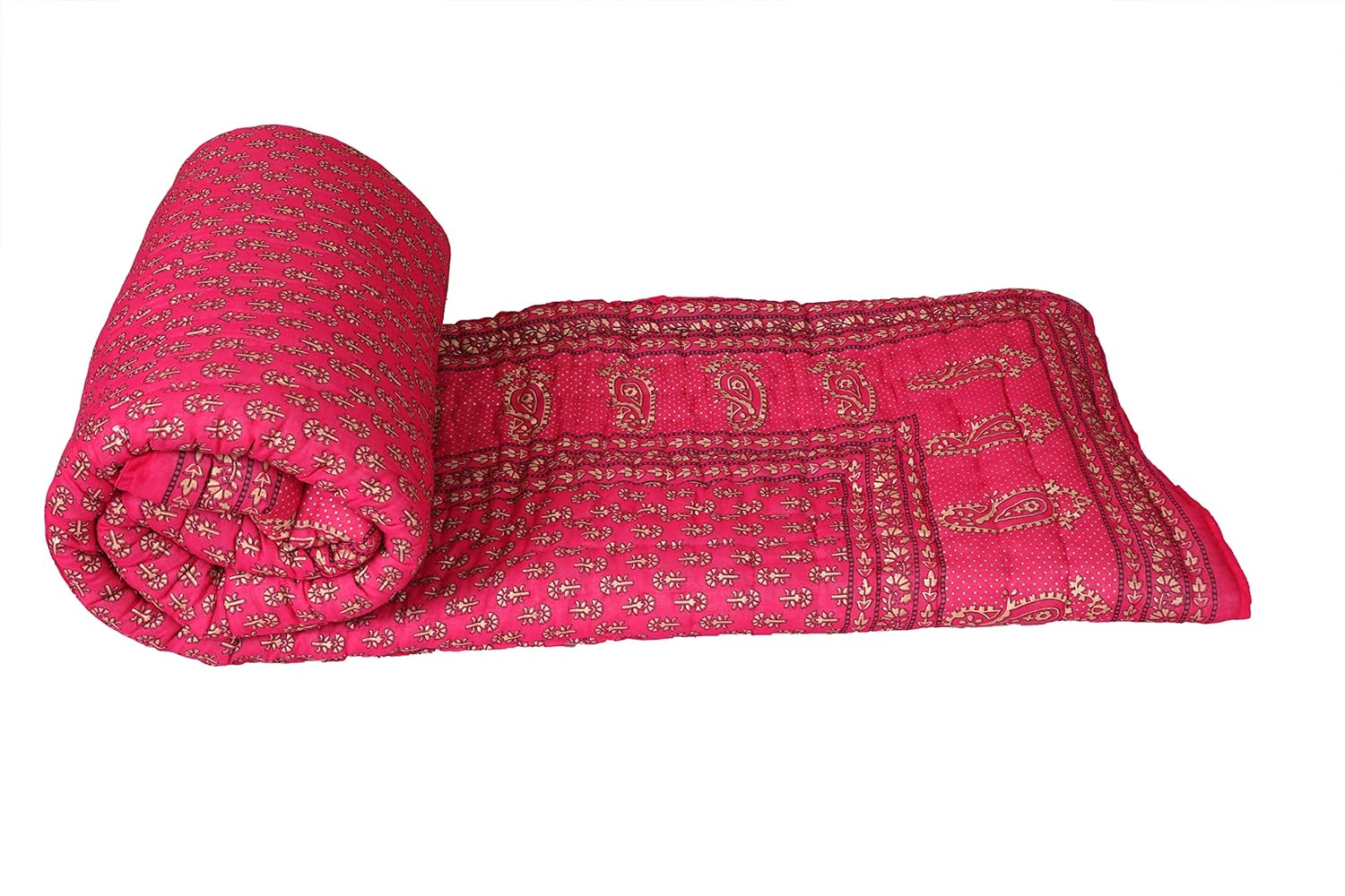Buy Blanket House Traditional Pink Jaipuri Rajai/Razai/Quilt Single