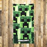 Minecraft Official Towel Grey 140 x 70cm 100% Cotton Soft Beach Bath view 2