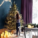 SHATCHI 1000 LEDs Fairy String Lights 55m Warm White Green Cable 8 Modes UK Plug view 8