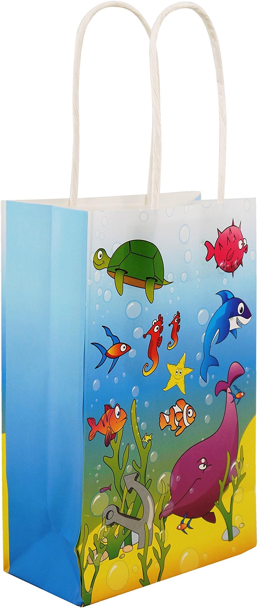 herlequin FUN Cartoon Party Bags (Sea Life Bag W/handles) Pack Of 12