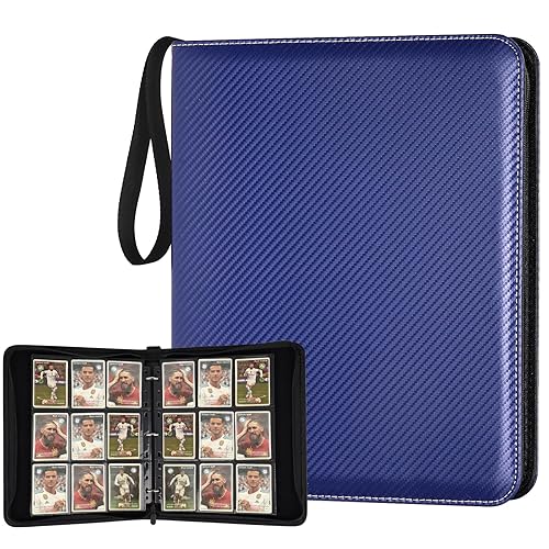 GERMUN 9 Pocket Card Binder, Premium Zip Trading Card Binder, 720 Double  Sided Pocket PU Card Collection Binder, Collector Card Album, Card Folder  for MTG, TCG, Sports Cards, Game Cards (Blue) in