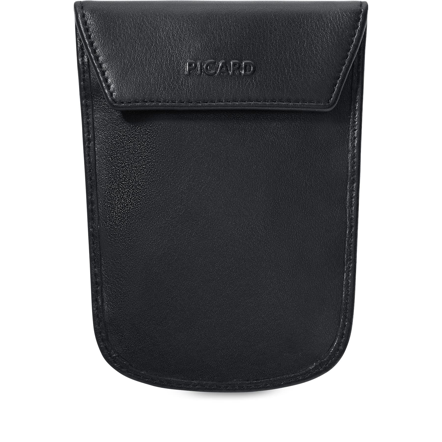 Picard Men's Unisex Key Case Brooklyn Genuine Leather Small with Press Stud Key Case Everyday Business, Black (Black), Standard Size, Key case