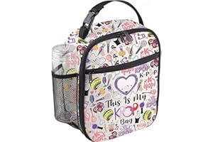 VAMSII K-Pop Music Lover Merchandise Army Group Reusable Lunch Bag Army Members Fans Gift Korean Characters Gift (P6LunchBag)