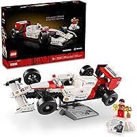 LEGO Icons McLaren MP4/4 & Ayrton Senna Minifigure Model Car Kit - Buildable F1 McLaren Set for Adults, Ages 18+ - Gift for G