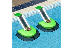 LCHUANG Pro Pool Animal Critter Escape Ramp Frog Saver Pads Ladder for Swimming Pools Lily for Frogs Float Life Saving Wildlife Duck Creature Rescue Bridge Log Maintenance Kits Accessories Device Green-2Pack
