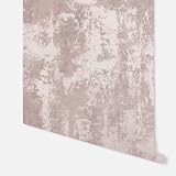 Arthouse Stone Texture Wallpaper Blush Pink Rose Gold Feature Wall 10m x 0.53m view 6