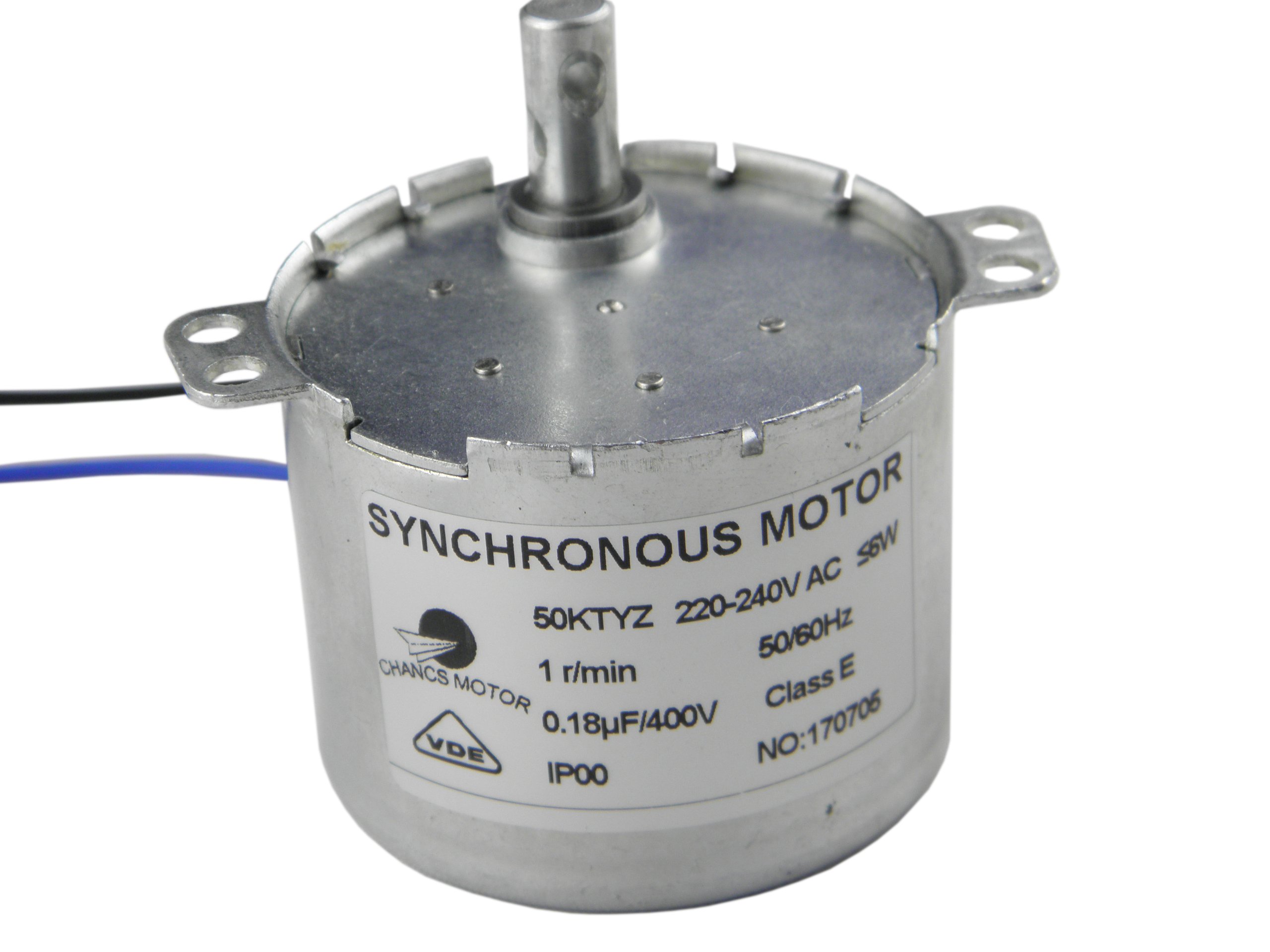 CHANCS 50KTYZ AC 220V 1RPM Synchronous Geared Motor 6W 50/60Hz 45Kg.cm High Torque Low RPM Electric Motor