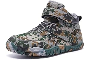 YINGCSM Boys Winter Boots Camouflage Snow Warm Faux Fur Lined Water-Resistant Shoes (Little Kid/Big Kid)