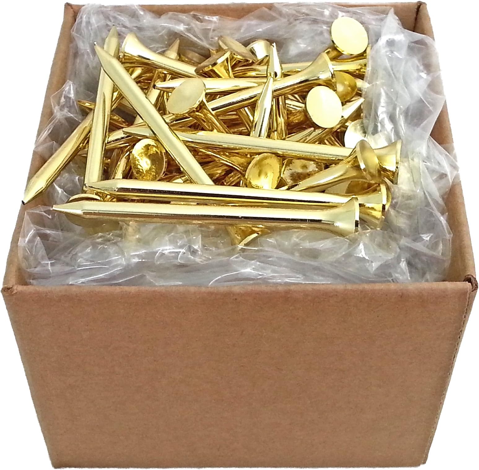 PROTEE Golf Tees (100-Pack), Gold Shiny