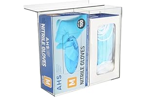 American Hospital Supply Triple Hygiene Dispenser with Lid [Pack of 1] Three Compartment Glove Holder, Versatile Installation for Hairnets, Face Masks, Tissues, Shoe Covers | Industrial and Scientific