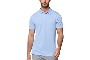 INTO THE AM Performance Dri Fit Polo Shirts for Men S-4XL - Quick Dry Moisture Wicking Athletic Sport Collar Work Shirts