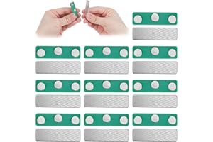 10pcs Curtain Magnets Closure, Blackout Blind Accessory Magnetic Curtain Closure Clip Buckle with Adhesive for Window Black O