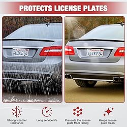 License Plate Protector 2 Pack, Clear License Plate