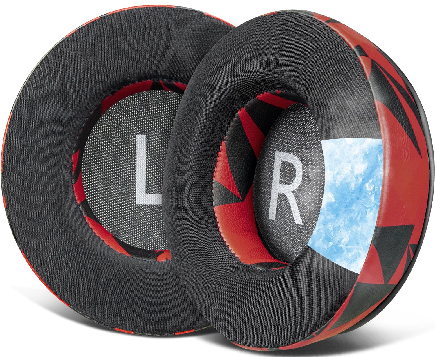 SOULWIT 90mm Cooling Gel Earpads Replacement for AKG Pro Audio K845 K845BT K545 K540 K275 K267 K245 K182 K167 Headphones, Ear Pads Cushions with Noise Isolation Foam - Red Storm