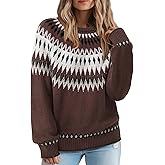 Messic Womens Fall Sweaters 2025 Long Sleeve Colorblock Pullover Casual Knit Winter Oversized Tops M-2XL