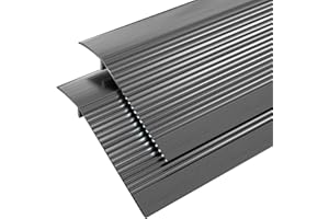 Aluminum Floor Transition Threshold Strip, 2pcs Set Doorway Edge Trim Suitable for Threshold Height Less Than 1.6 InchThresho