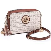 Stylish Lightweight Fashion Crossbody Bag for Women Chic Signature Shoulder Messenger Bag with Tassel Zipper Pocket