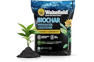WAKEFIELD BIOCHAR Wakefield Premium Indoor Potting Soil - Professional Biochar & Probiotics with CarbonBoost Technology - Ultimate Organic Potting Mix for Indoor & Outdoor Plants, Succulents & House Plants - 2Quarts