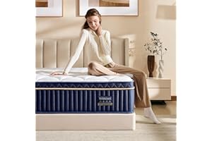 AGHODT Queen Mattress, 14 Inch Queen Size Hybrid Mattress in a Box, Medium Firm Memory Foam mattress, with Individual Pocket Springs, Upgrade Zoned Support, Motion Isolation&Pressure Relief, CertiPUR-US