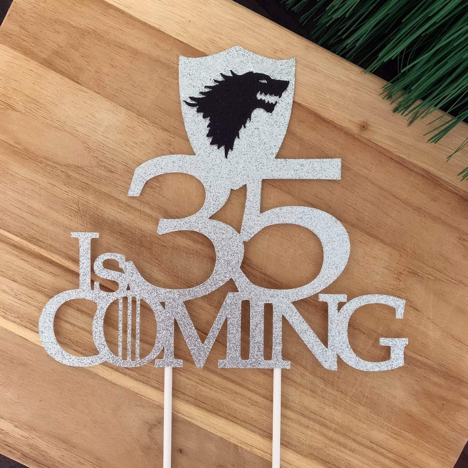 50, 45, 40, 35, 30, 21, 20 is Coming Cake Topper, GOT Cake Topper, GOT Birthday Cake, Winter is Coming, GOT Party Toppers, GOT Fans