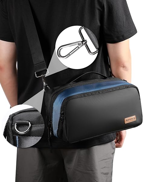 KAILAIEN SLING CROSSBODY BAG FOR NINTENDO SWITCH 2 / SWITCH OLED, STEAM DECK, PLAYSTATION PORTAL, ASUS ROG ALLY, WITH 3 POCKETS, TRAVEL BAG FOR GAME CONSOLES AND ACCESSORIES
