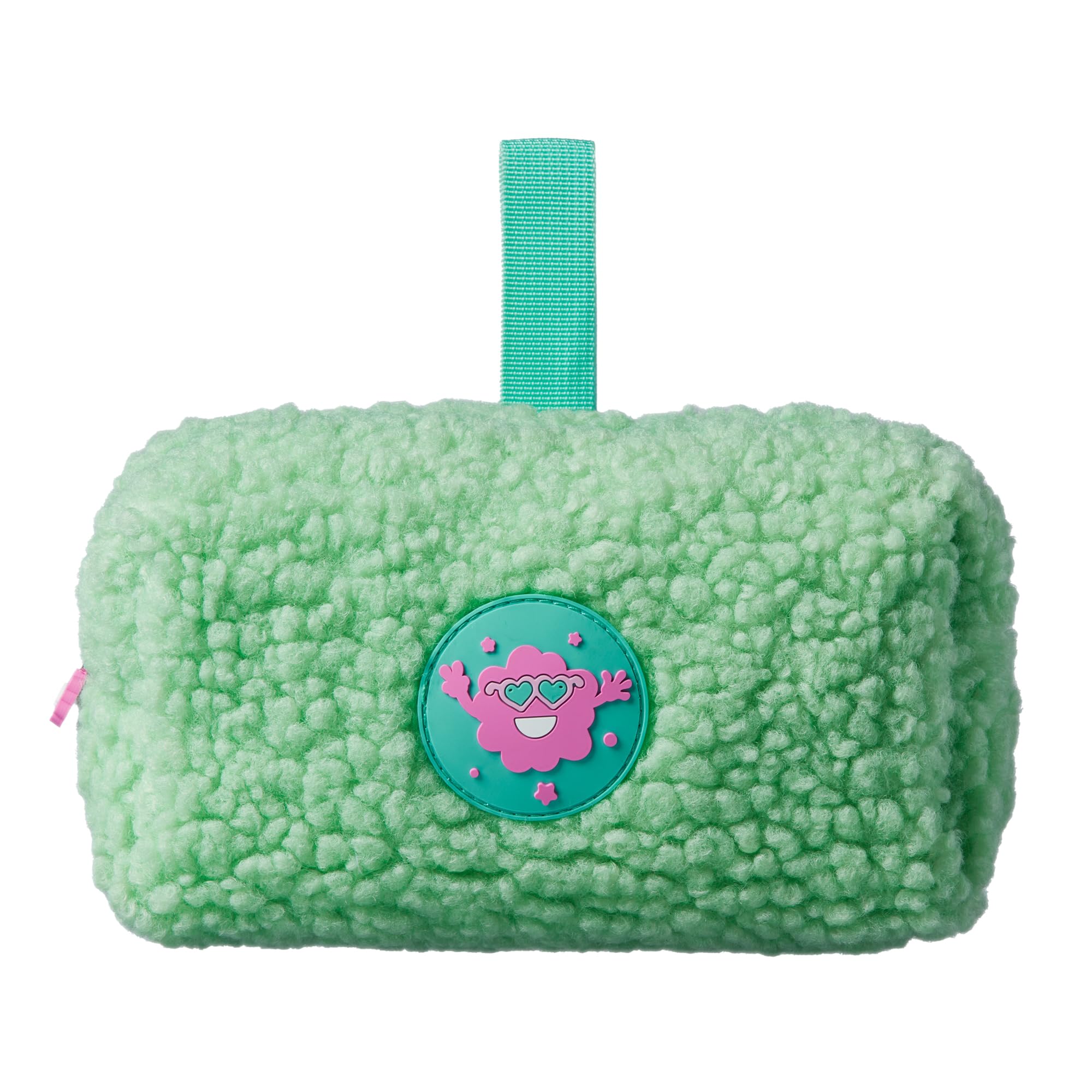 Tinc Teddy Inspired Pencil Case for Kids | Super Soft Fluffy Faux Fur | Mintee Character | Great for use at School or Home | Large Single Storage Compartment | for Boys & Girls - Mint Green