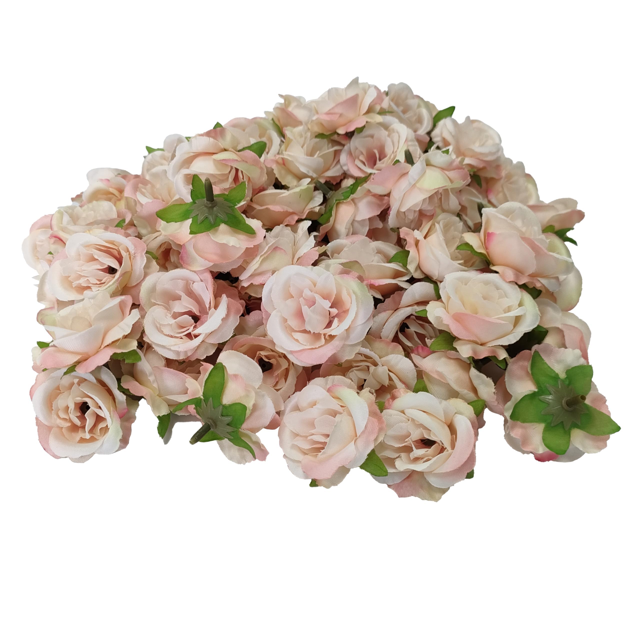 Photo 1 of 2.2''Artificial Satin Rose Flower Heads,80Pcs Silk Rose Heads Bulk,Champagne Rose Artificial Flowers Bulk,Artificial Stemless Rose Flower Heads for DIY Crafts Bouquet (80, Champagne)