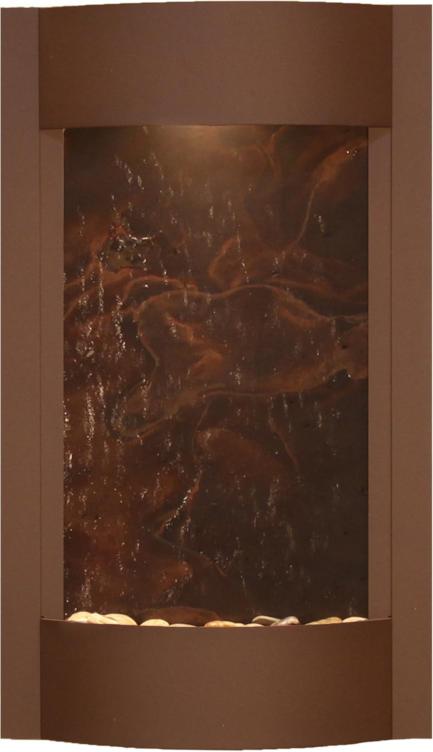 Serene Waters Water Feature with Multi-Color Featherstone (Antique Bronze): Home & Kitchen
