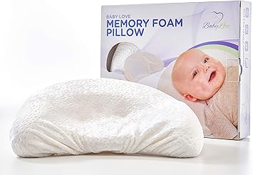 Infant Head Shaping Memory Foam Pillow Organic Bamboo Pillowcase
