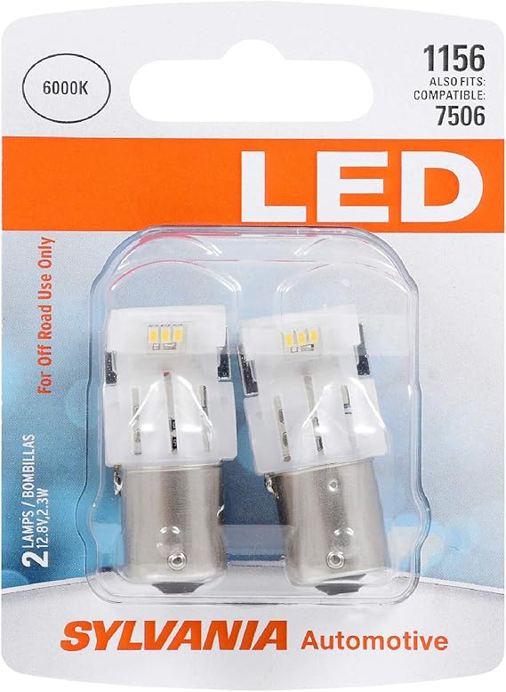 SYLVANIA 1156 White LED Bulb, (Contains 2 Bulbs), Headlight Bulbs
