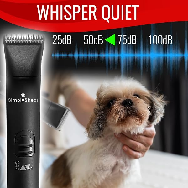 SIMPLYSHEAR PREMIUM DOG CLIPPERS FOR GROOMING, HIGH-PERFORMANCE 2-SPEED CORDED SHEARS, QUIET AND RELIABLE GROOMING KIT FOR DOGS AND CATS, SS200